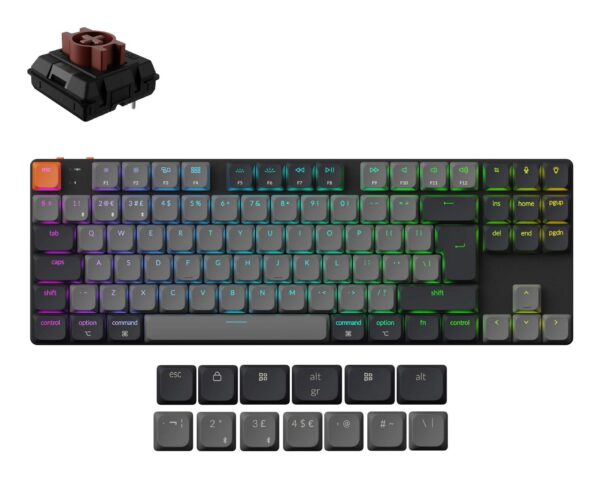 Keychron K1 rgb juhtmevaba klaviatuur must K1X-H3