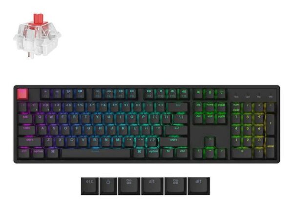 Keychron K10 RGB must juhtmevaba klaviatuur