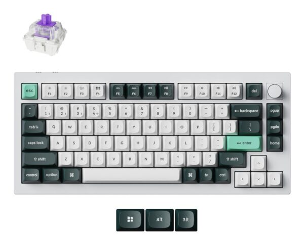 Keychron Q1 HE RGB valge juhtmevaba klaviatuur