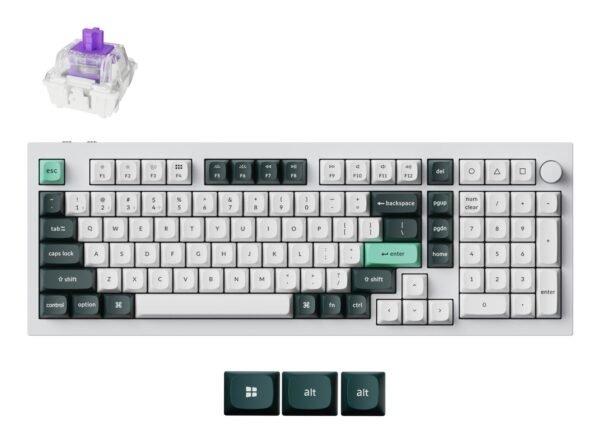 Keychron Q5 HE RGB Shell White juhtmevaba klaviatuur