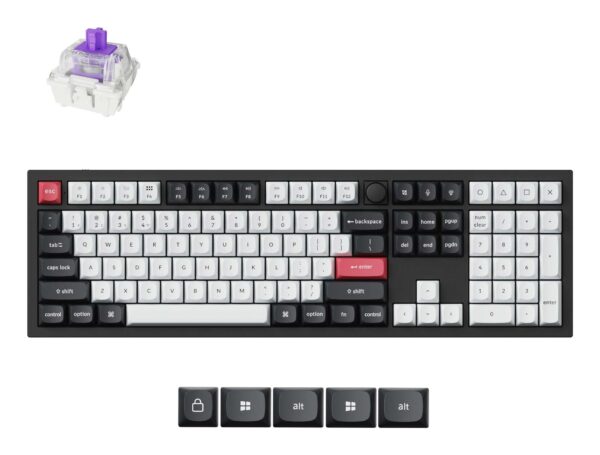 Keychron Q6 HE RGB must juhtmevaba klaviatuur