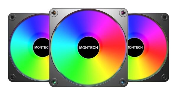 Montech korpuseventilaator GF120R V2 ARGB PWM must 3in1
