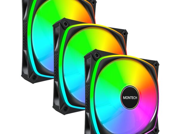 Montech korpuseventilaator RX120 Pro must 3-in-1