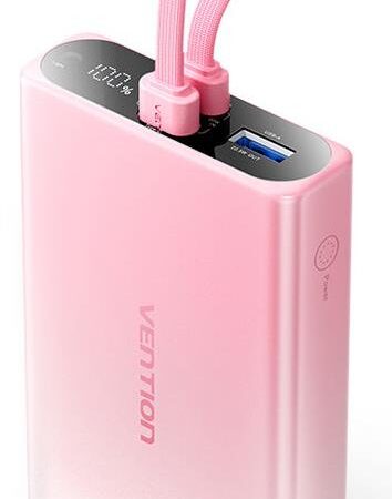 Vention akupank 10000mAh 22.5W roosa FHZP0