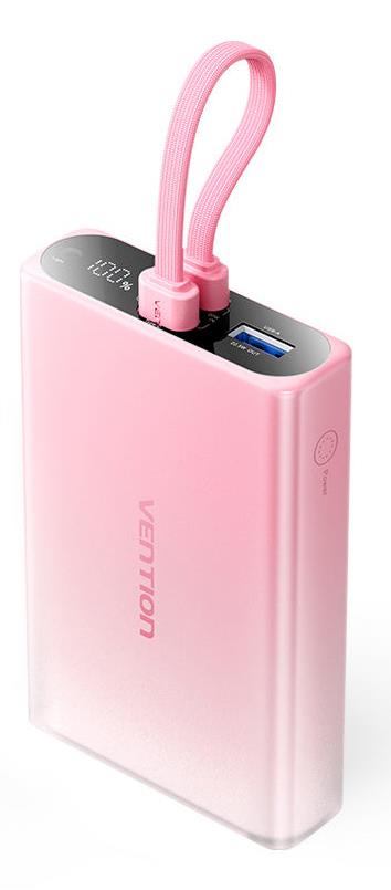 Vention akupank 10000mAh 22.5W roosa FHZP0