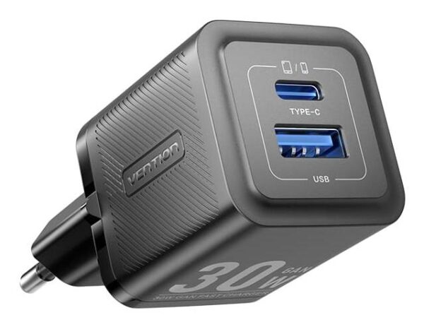 Vention seinalaadija USB-C 30W 2-port must