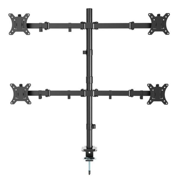 ELKO: 1447561 Gembird | Neljakordne monitorihoob | MA-D4-01 | 13-32" | Must
