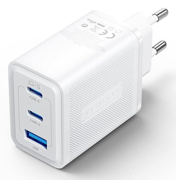 Vention seinlaadija 65W USB 3-port valge FERW0-EU