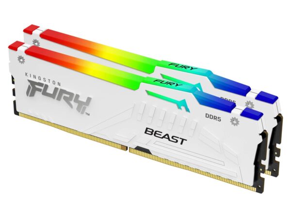 Kingston Fury Beast White RGB EXPO 64GB DDR5-6000 mälukomplekt