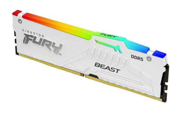 Kingston Fury Beast RGB White 32GB DDR5-6000 mälu valge