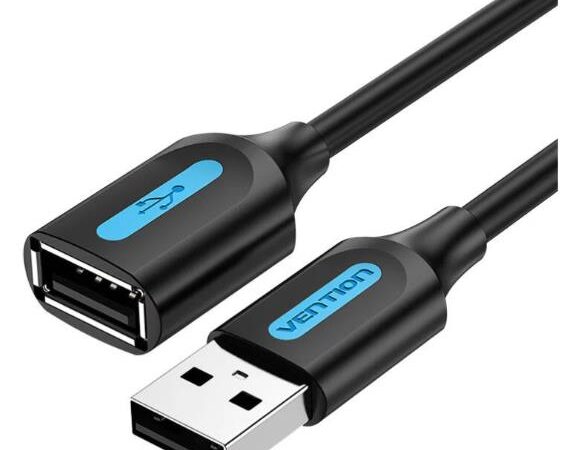 Vention | USB2.0 male-female pikendus 3m | Black | CBIBI