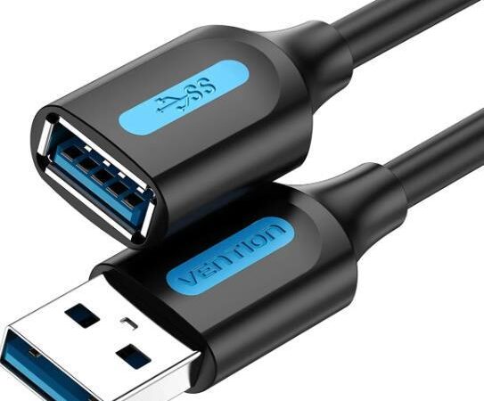 ELKO: 1447816 Vention | USB3.0 male-female pikendus 1m | Black | CBHBF