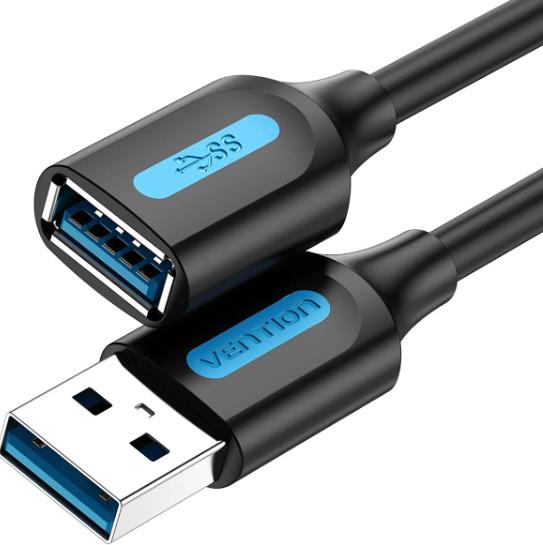 ELKO: 1447818 Vention | USB3.0 male-female pikendus 3m | Black | CBHBI