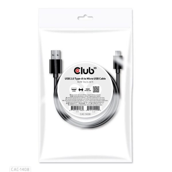 Club 3D | USB to Micro USB kaabel | CAC-1408 | 1m