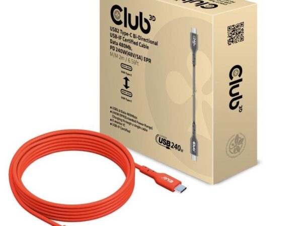 Club 3D | USB-C to USB-C kaabel | CAC-1573 | 2m