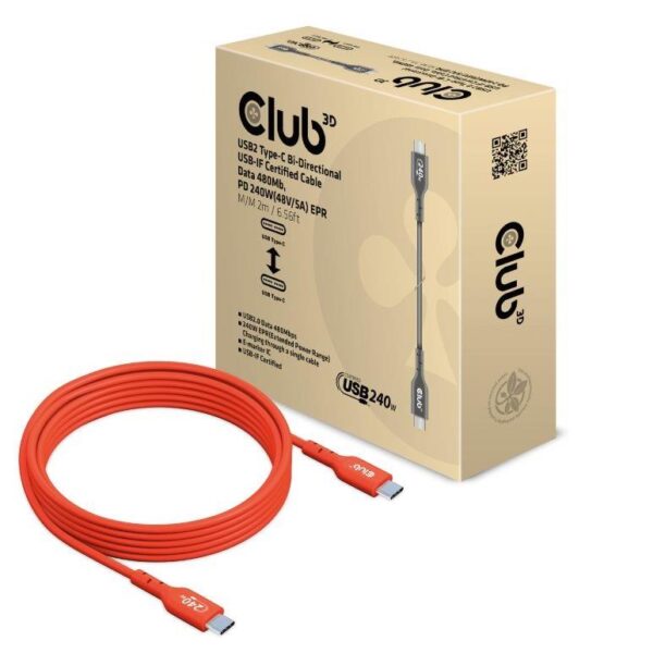 Club 3D | USB-C to USB-C kaabel | CAC-1573 | 2m