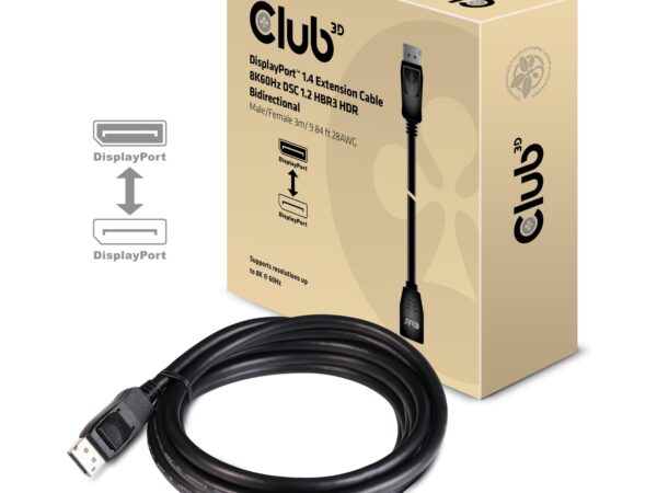ELKO: 1448399 Club3D DisplayPort pikenduskaabel 3m CAC-1023