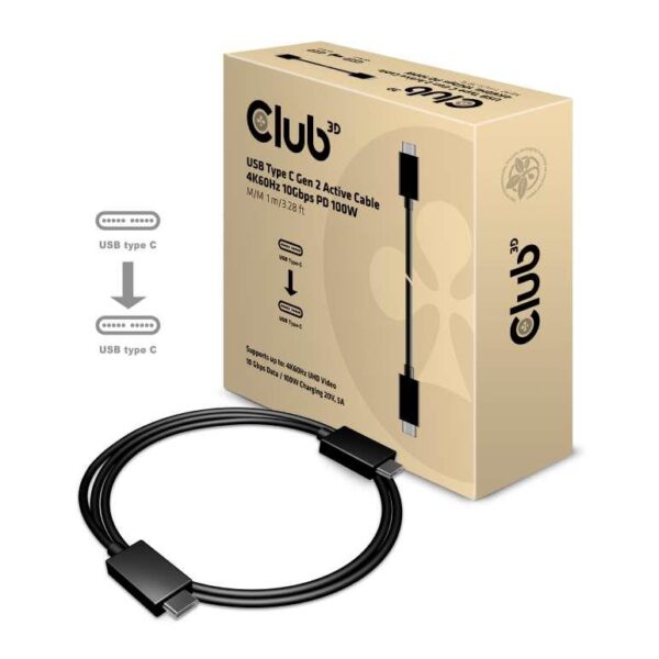 Club 3D | USB-C to USB-C kaabel | CAC-1522 | 1m