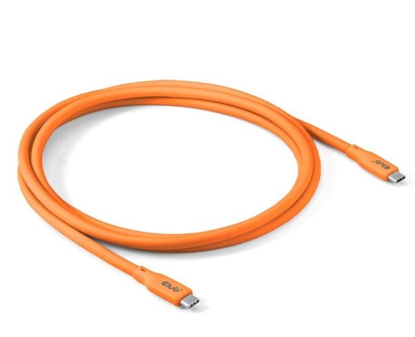 Club 3D | USB-C to USB-C kaabel | CAC-3000 | 2m | Oranž