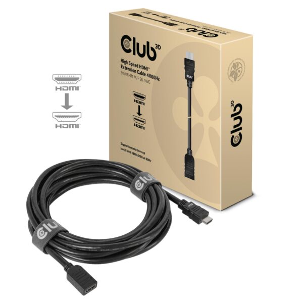 Club3D HDMI pikenduskaabel 5m CAC-1325