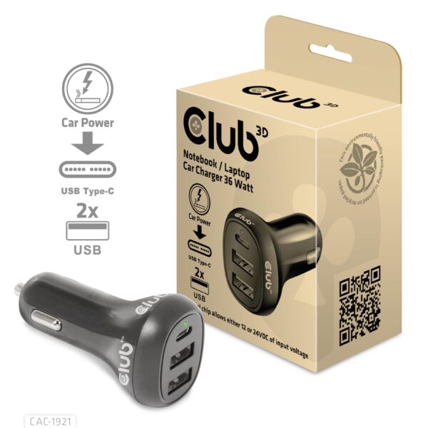 Club3D autolaadija 36W CAC-1921
