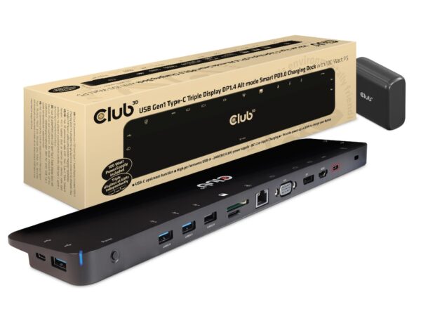 ELKO: 1448464 Club3D USB-C docking station 100W (CSV-1565)