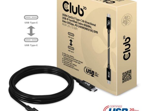 Club 3D | USB-C to USB-C kaabel | CAC-1575 | 2m