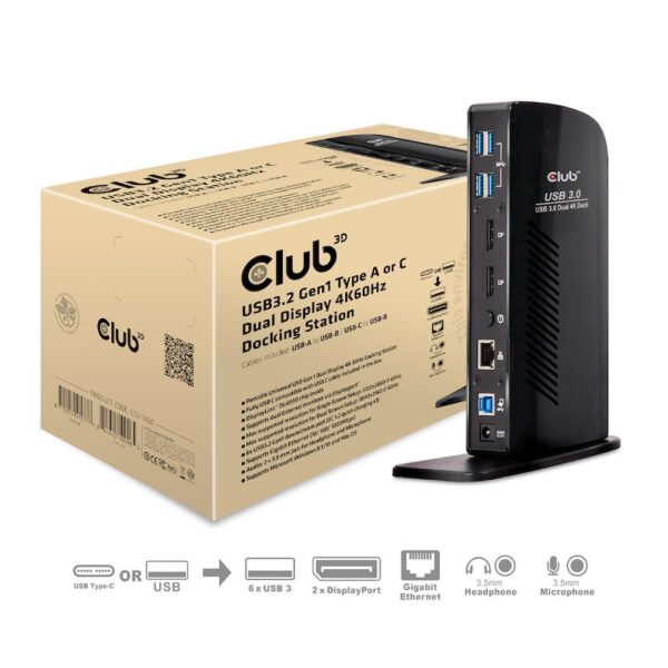 Club3D CSV-1460 USB dokk