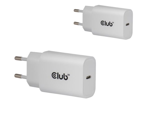 Club3D seinalaadija USB-C 30W 2 tk valge CAC-3020