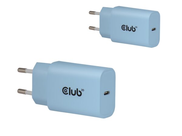 Club3D seinalaadija USB-C 30W 2 tk sinine CAC-3022