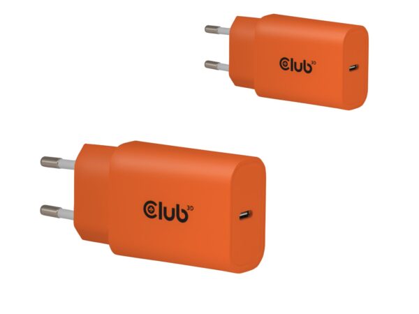 Club3D seinalaadija USB-C 30W 2 tk oranž CAC-3023