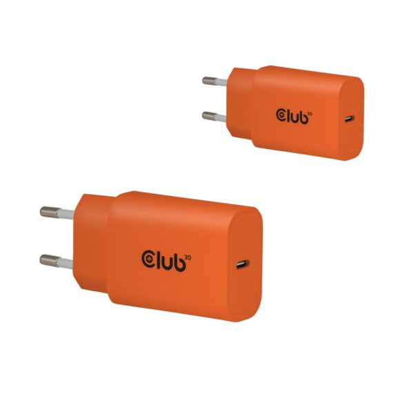 Club3D seinalaadija USB-C 30W 2 tk oranž CAC-3023