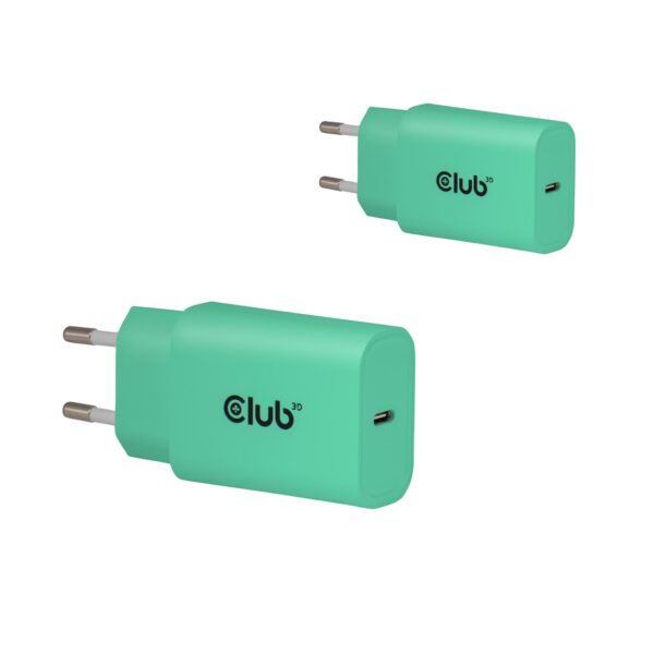 Club3D seinalaadija USB-C 30W 2 tk roheline CAC-3024