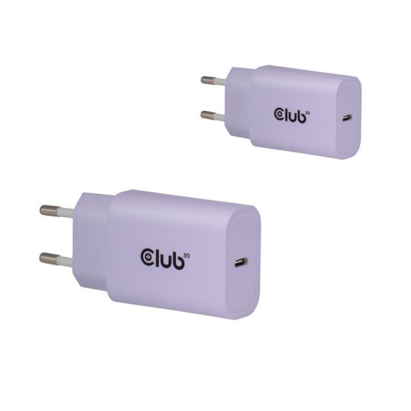 Club3D seinalaadija USB-C 30W 2 tk lilla CAC-3025