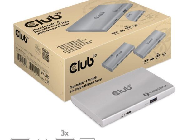 ELKO: 1448490 Club3D CSV-1580 Thunderbolt 5in1 hub