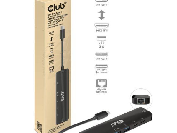 ELKO: 1448493 USB-C jaotur Club3D 6in1 CSV-1596