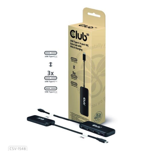 Club3D USB-C jaotur 4-port CSV-1548