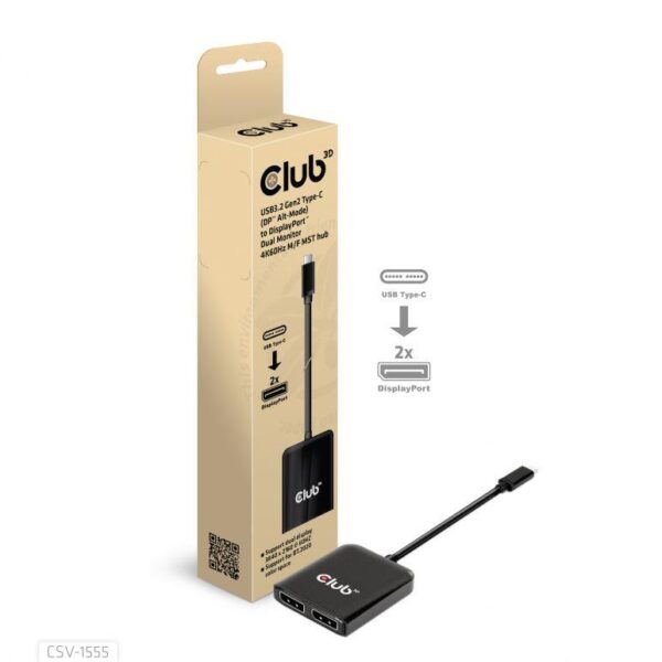 Club3D USB-C jaotur Dual DisplayPort CSV-1555