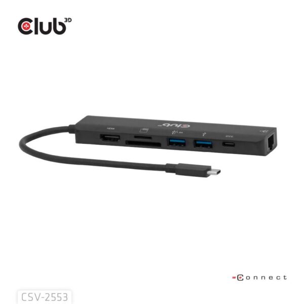 Club3D USB-C jaotur 7in1 HDMI 100W CSV-2553