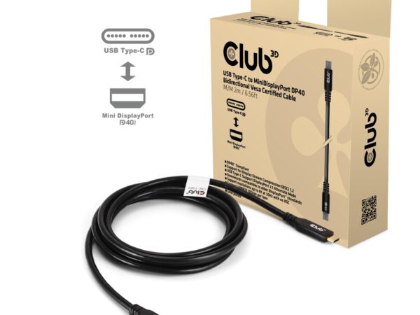 Club3D USB-C to Mini DisplayPort kaabel 1.2m CAC-1561