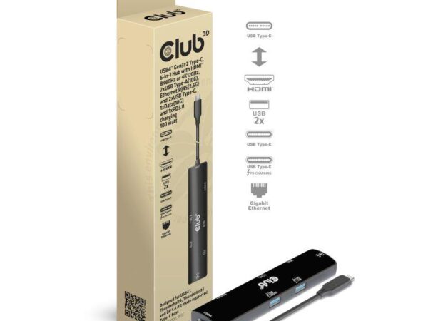 ELKO: 1448532 Club3D CSV-1599 usb-c hub 6in1 100w