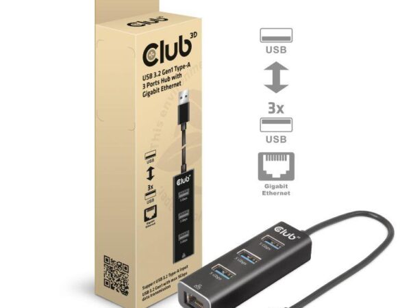 Club3D USB 3.2 jaotur 3-port CSV-1430A