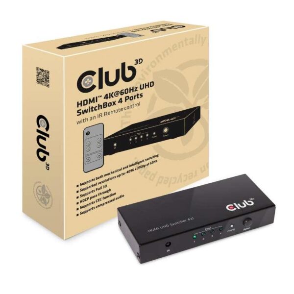 Club3D HDMI lüliti 4-port CSV-1370