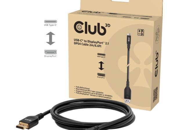 Club3D USB-C to DisplayPort kaabel 2m CAC-1563
