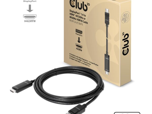 Club3D DisplayPort to HDMI kaabel 3m CAC-1087