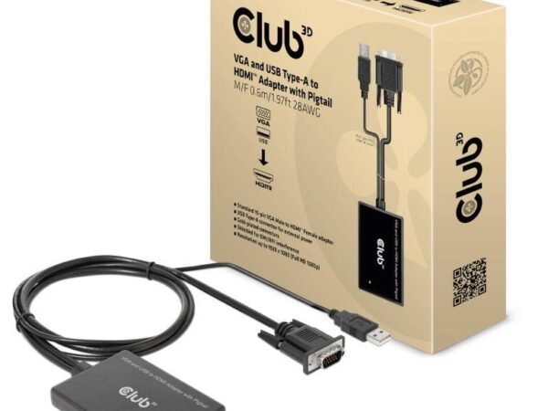 Club3D VGA to HDMI + USB adapter 0,6m CAC-1720