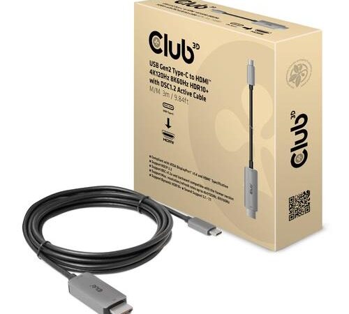 Club3D USB-C to HDMI kaabel 3m CAC-1587
