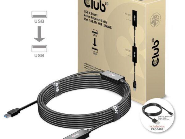 ELKO: 1448574 Club 3D | USB3.2 repeater kaabel 15m M/F | CAC-1406