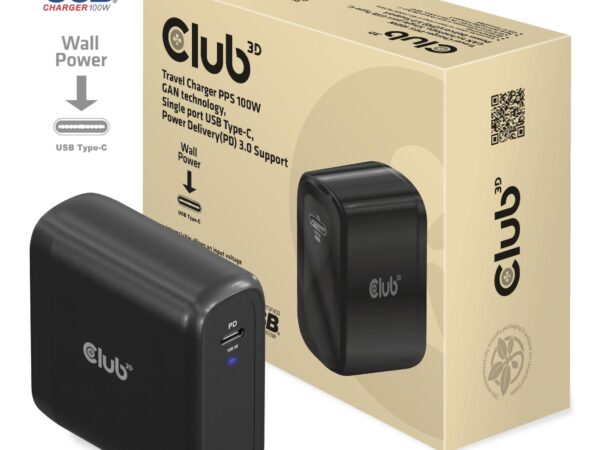 Club3D reisilaadija USB-C 100W CAC-1908EU