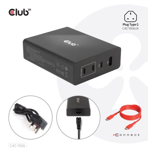 Club3D 132w gan usb-c reisilaadija CAC-1906